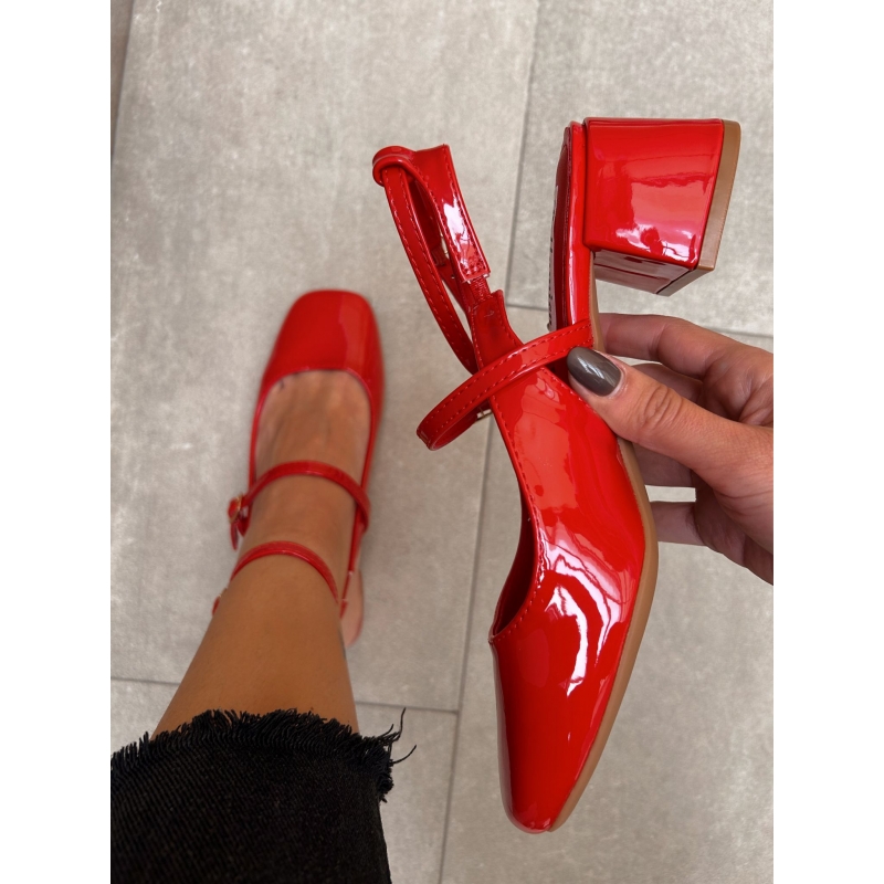 Zapatos Mary Jane Rojo